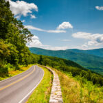 Skyline Drive and view of the Blue Ridge Mountains, in Virginia's Shenandoah National Park